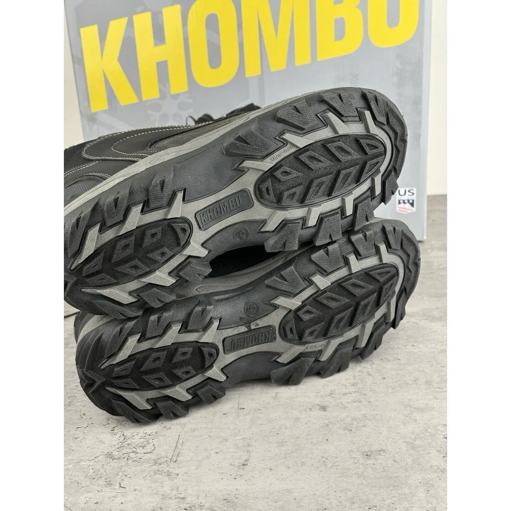 New Khombu Mens' Black Mason Hybrid Winter Boot With Cushioned Footbed Size 9